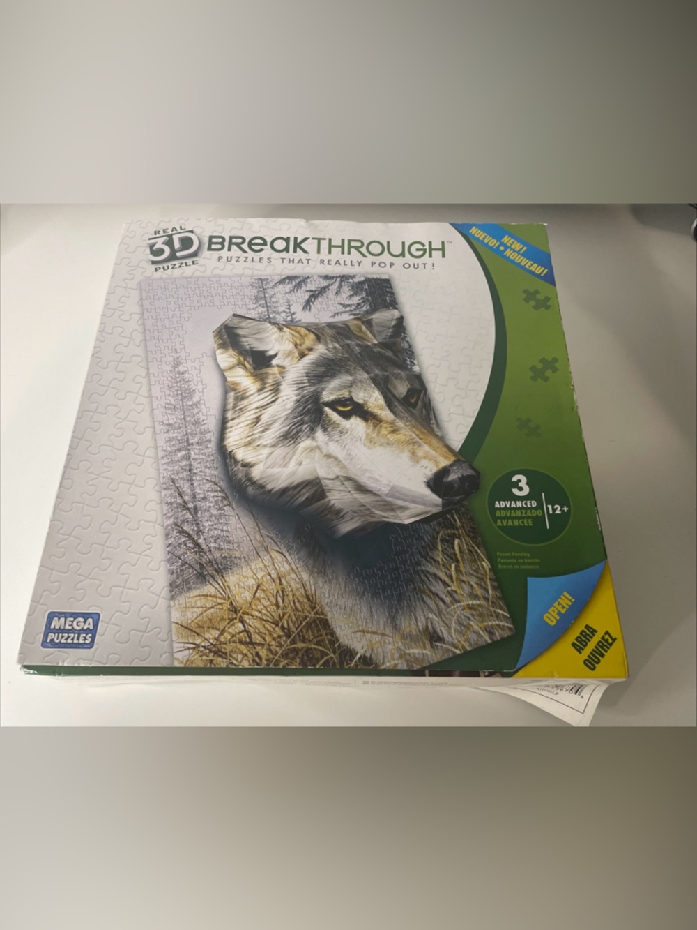 2011 Mega Brand Puzzle WOLF, 3D WALL ART NIB SEALED BOX